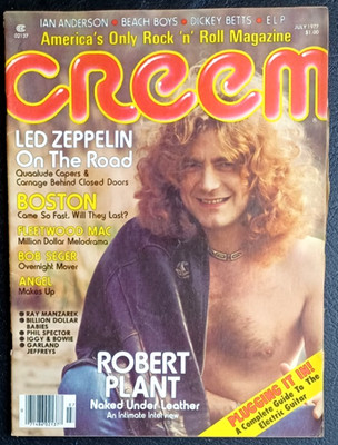 Creem Magazine July 1977 Led Zeppelin Boston Bob Seger Beach Boys NEAR MINT Q8