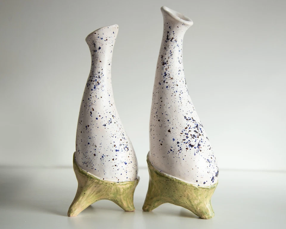 Jarrones Flover Esculturales Artesanos, Decoración Cerámica Única Foto 2 de 4