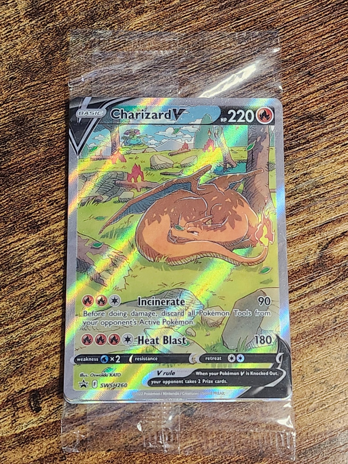 Charizard V SWSH260 Sword & Shield UPC Promo Set (3 cards) Sealed