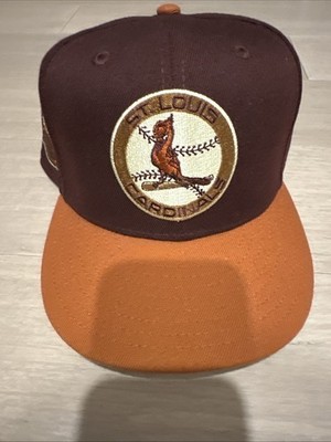 New Era St. Louis Cardinals Dark Orange And Brown Fitted Hat 7 3/8 Rare