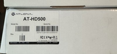 ATLONA AT-HD500 VGA to HDMI Converter / Scaler 1080p  (BINA001A) UNTESTED