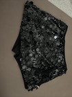 Sequined Party SKORT Black Women's Small Sparkly Mini Skirt Club Dance Rave S — photo 2