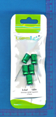 5pc Elum 3.3uF 100v Radial lead Bipolar NP BP Capacitors Amp Radio Audio  BEST!