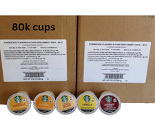 Starbucks Coffee K Cup Pods Variety Pack Caramel Cinnamon Dolce Vanilla Toffe 80