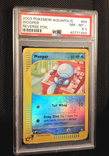 PSA 8.5 Reverse holo SADBOY Wooper - Pokemon Aquapolis 66/147