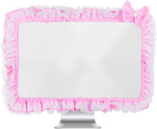 Kingshion 23"-27" Lovely Cute Computer Monitor Cover with Lovely Cute Elastic Pe