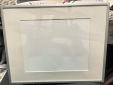 14 1/2" x 11 1/2" x 1" Aluminum Picture Frame w/glass  Mat See photos S17 