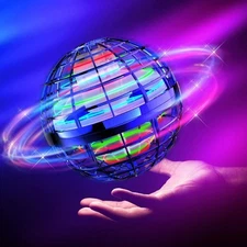Flying Orb Ball Toys Hand Controlled RGB Light Magic Hover Boomerang Orb Spinner