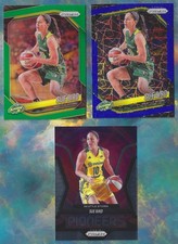 3 Prizm 2025 WNBA Sue Bird Storm Cards #38 Green Prizm Blue velocity #1 Pioneers
