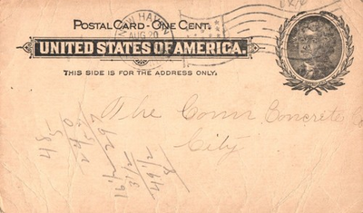 #ad 1920 Postcard Divided Back Hall Postmark Business Concrete Curb Repair Request $9.99