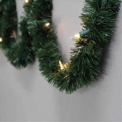 Cozy 12-Foot Christmas Garland with 35 Warm Lights   Perfect for Mantels