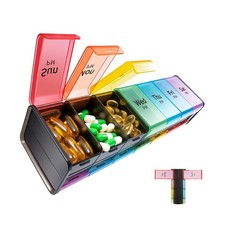 Daviky Extra Large Weekly Pill Organizer 2 Times a Day, XXL Pill Bo... Fast Ship