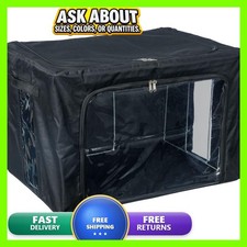 Tough 1 Collapsible Clear Window Storage Cube - Black