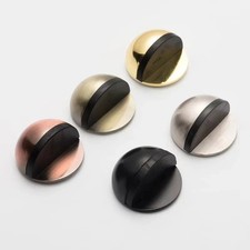 Door Stop Floor Wall Oval Stopper Stick-on Self Adhesive Buffer Stopper Rubber