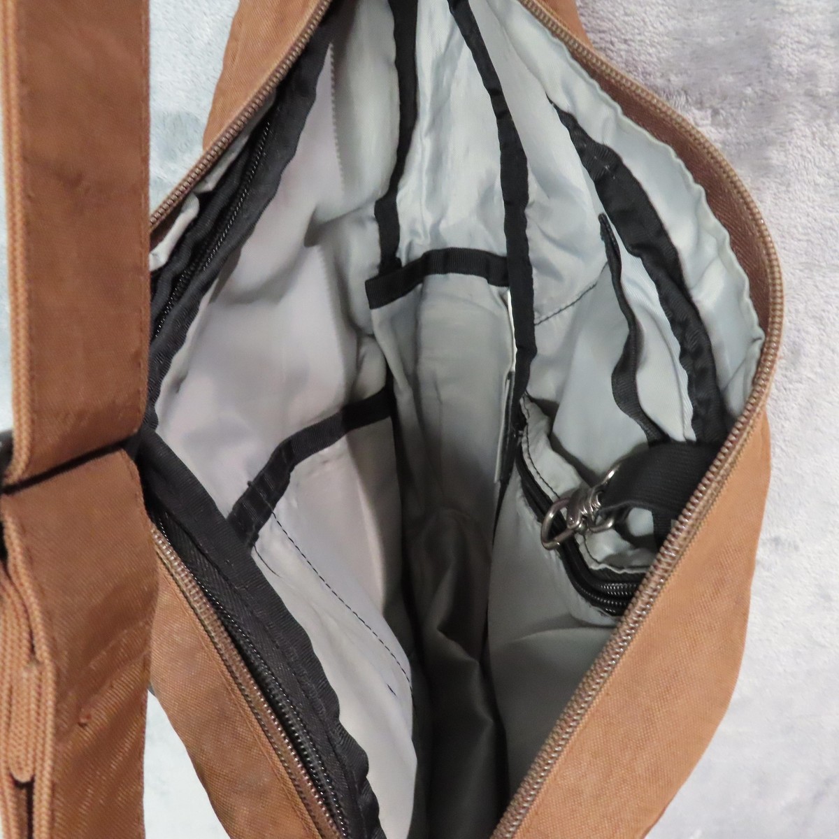 AmeriBag Healthy Back Bag Sling Backpack Brown Canvas  display picture 1