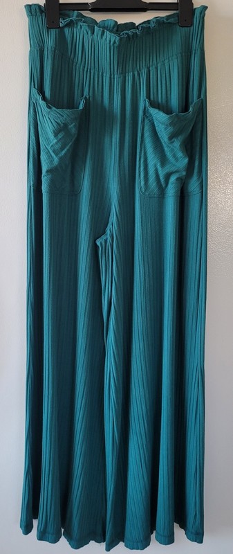 Free People Movement Blissed Out Pants Ribbed Wide Leg Womens Size Small 