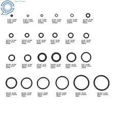 1020-Piece Nitrile Rubber O-Ring Assortment, 20 Sizes Resists Oil and Heat