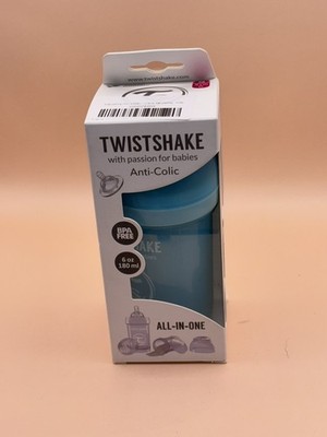 Twistshake Anti-Colic BPA Free 6oz Blue All-In-One Feeding Bottle Small 0+M