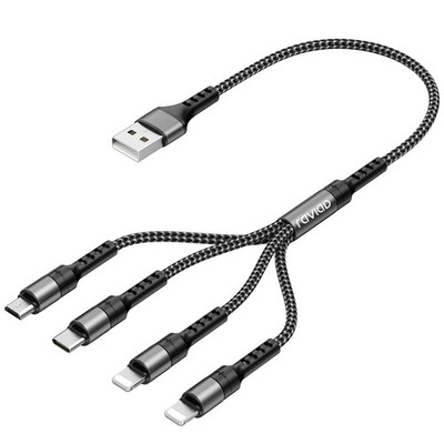 RAVIAD Multi USB Kabel, 4 in 1 Multi Ladekabel Schnell Mehrfach Ladekabel Univer