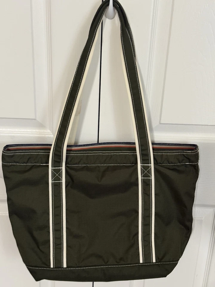 Bolso de Mano Eddie Bauer De Colección Verde Bordado Logo Talla Mediana Foto 2 de 4