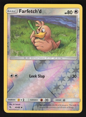 Farfetch'd 45/68 Reverse Holo Pokemon Hidden Fates