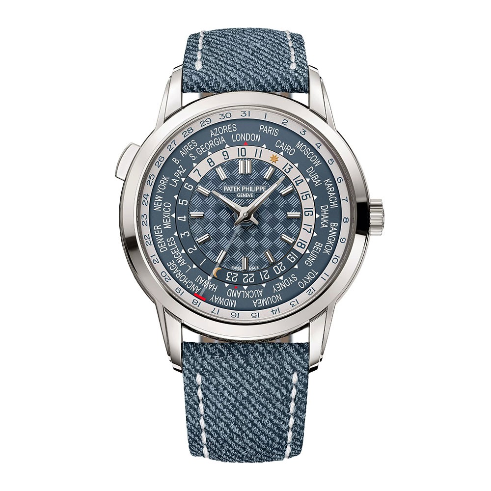 Patek Philippe 40MM Blue Dial White Gold Complications Watch with Mixed Markers