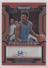 2022-23 Prizm Draft Picks College Penmanship Red 131/199 Aminu Mohammed Auto y8h