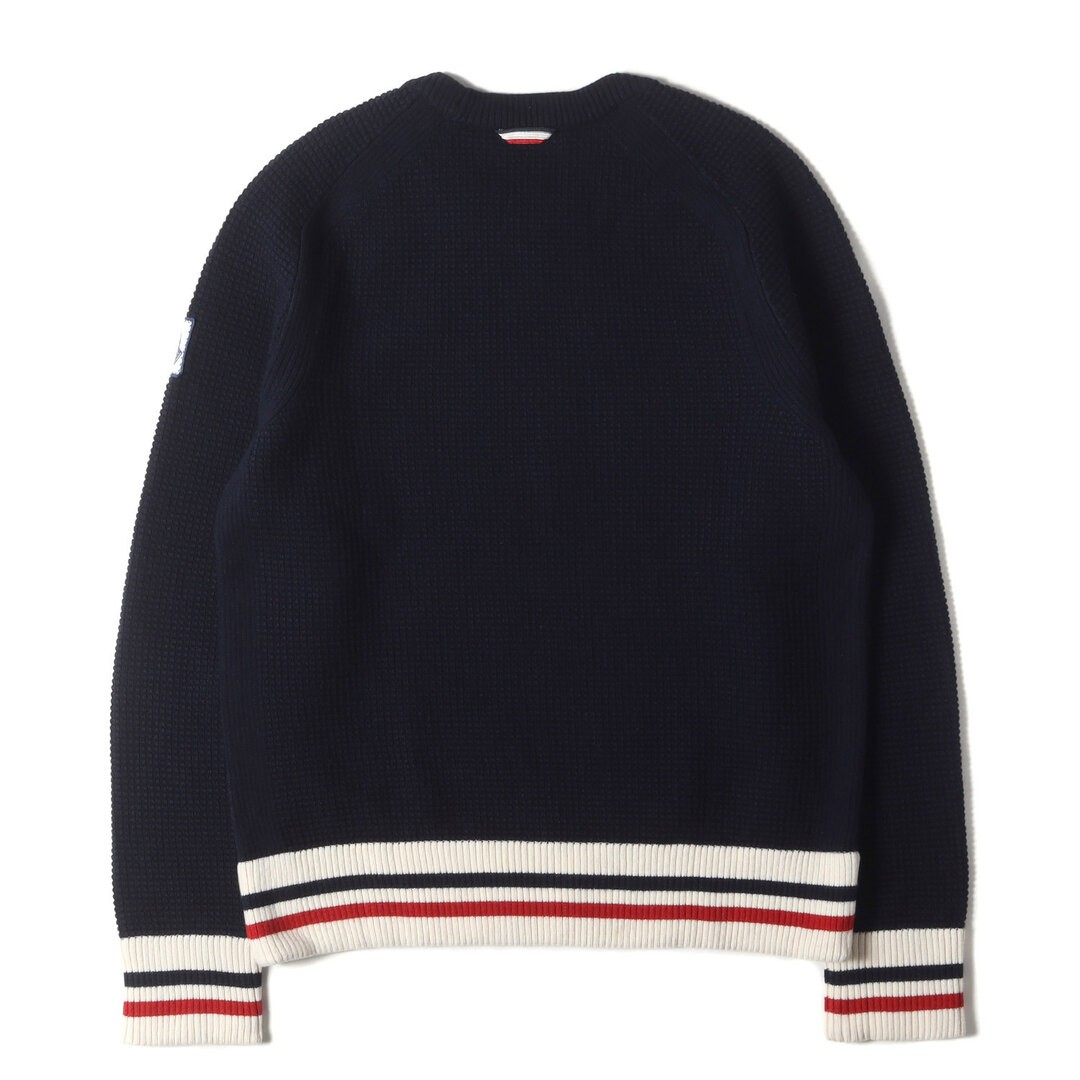 MONCLER GAMME BLEU Gum Blue Knit Navy Size: M Tri Color Ribbed Used BEEG-0 thumbnail 2