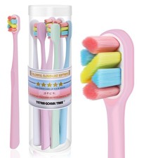 Tetragonal tree 6 Count Extra Soft Toothbrushes Periodontist-Designed Taper...