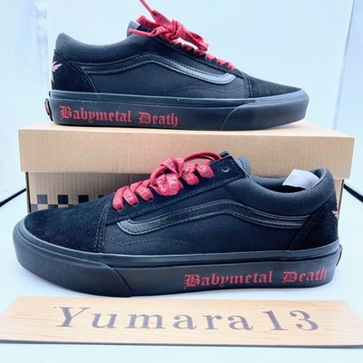 BABYMETAL × Vans Old Skool Black Red 703000-0001 Men's Size | eBay