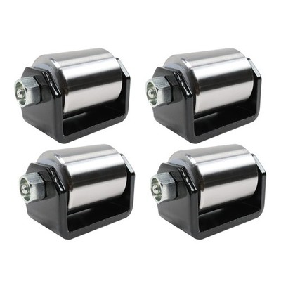 LOSTAR 4 Weld On Heavy Duty Steel Micro Mini 2'' Roller Heavy Duty Steel with ...