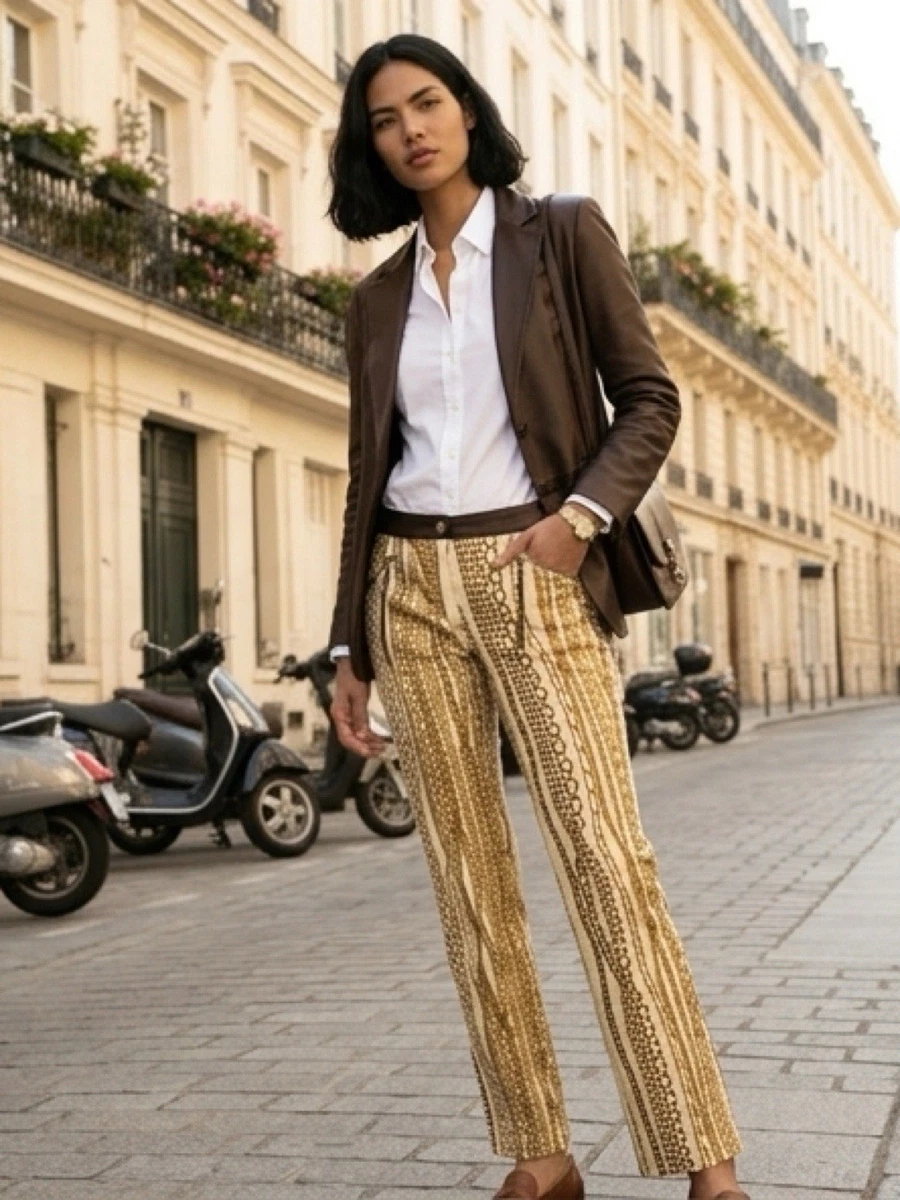 roberto cavalli レースアップパンツ（42）ベージュ レディース Roberto Cavalli Leather Pants for Women for sale - eBay