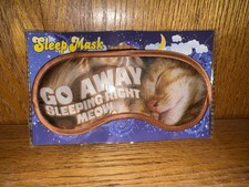 Cute Cat Eye Mask New In Package GO AWAY IM SLEEPING RIGHT MEOW gift Sleep