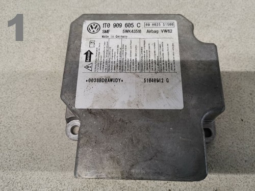 VW Touran 1T Airbagsteuergerät Steuergerät 1T0909605C  5WK43518