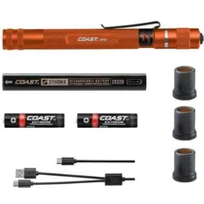 Coast Products 21521 HP3R LED USB Rechargeable Penlight 500 Lumen ORANGE