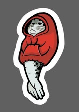 Baby Seal Sticker Hoodie Flippers Pockets Animal Art Abstract Gift NEW