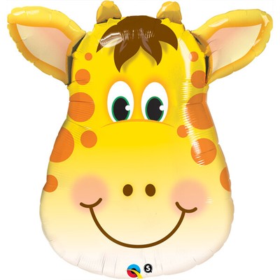 Jolly Giraffe Giraffenkopf Folienballon 81cm Heliumballon Savanne Safari Afrika
