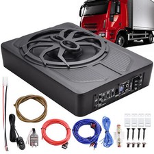 800W Slim Under-Seat Subwoofer Powered Car Truck Sub w/ Amp Kit Speaker 8 "