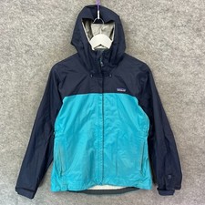 Patagonia Jacket Womens Small Blue H2NO Windbreaker Rain Coat Colour Block Top