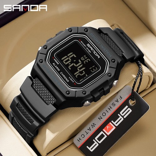 SANDA Top Marke G Stil Sport Herren Uhren Mode Stoßfest Wasserdicht LED - Bild 10 von 29
