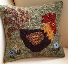 Rooster Rug Hooking Paper Pattern - Prairie Road Designs