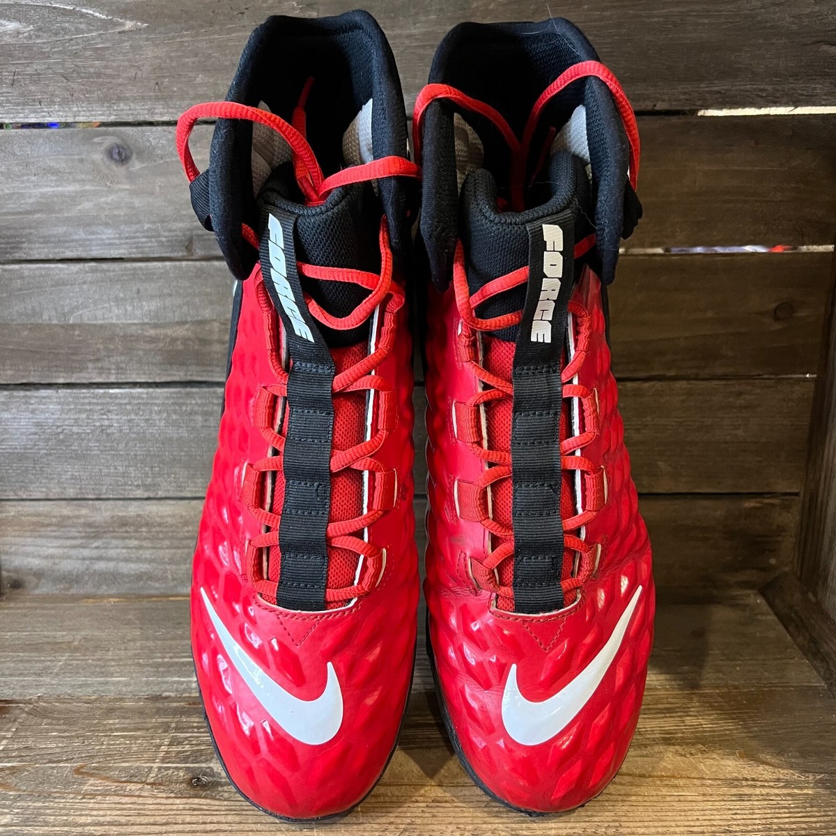 Mens Nike Force Savage Varsity 2 Red Athletic Football Cleats Shoes Size 11.5‎ D Amazon.com | Nike Force Savage Pro 2 White Red Football  main image 3
