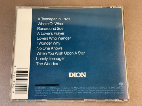 Dion – Dion's Greatest Hits Columbia – CK 31942 US CD Album 1973 - Picture 2 of 3