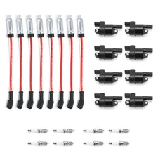 8Pack Ignition Coil and Spark Plug+ Wire For GMC Chevy Silverado 1500 Tahoe 5.3L