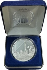 2004 U.S. Silver Layered Freedom Tower $1 Trade Center Recovery Silver with COA