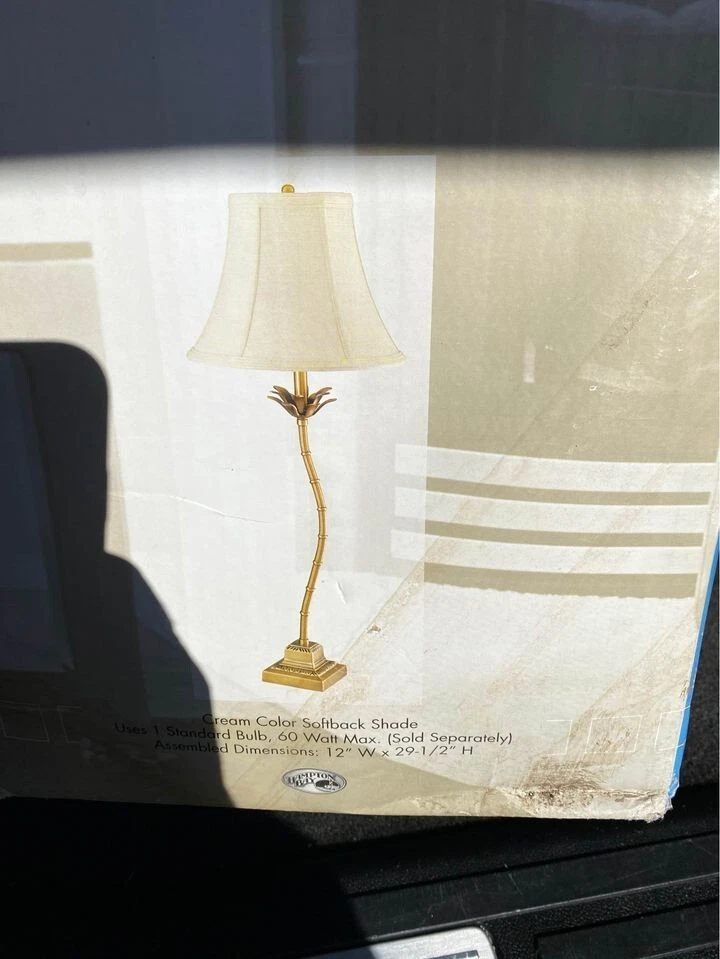 "Lámpara de mesa Hampton Bay bronce NUEVA 29,5"" alto modelo 425 453 nueva" Foto 2 de 4