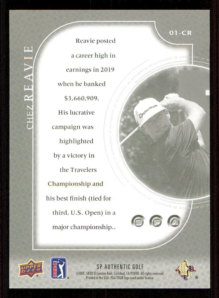 2021 SP Authentic '01 Retro Tribute #01CR Chez Reavie - Image 2 of 2