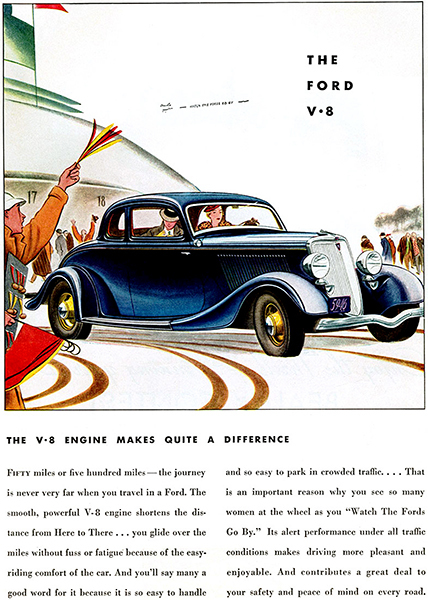1934 Ford V-8 Coupe - Promotional Advertising Poster | eBay