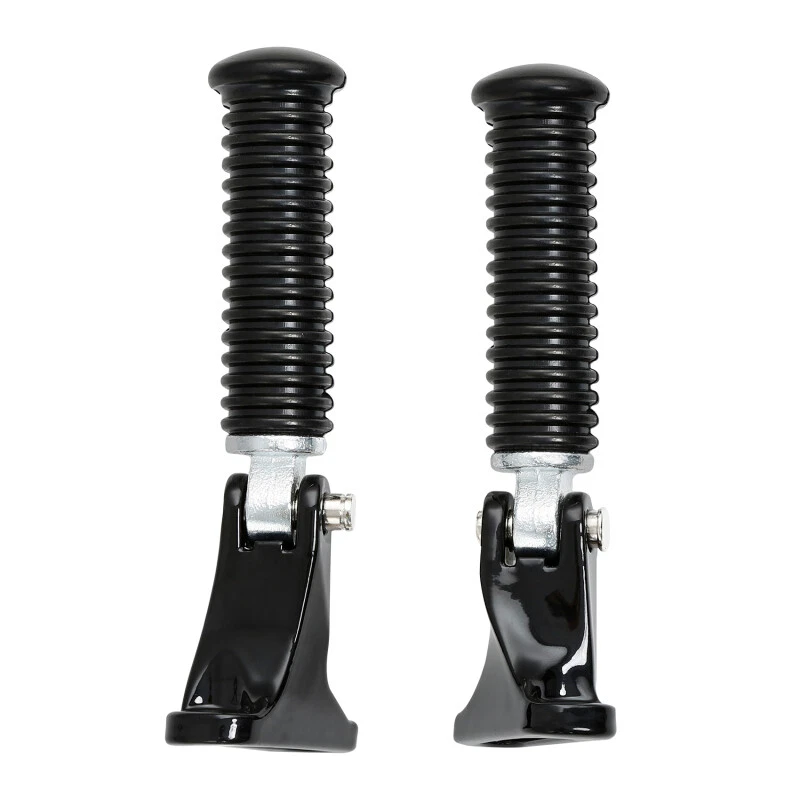 Clavijas traseras negras para pasajero aptas para Harley Touring Road King Glide 1993-2023 Foto 4 de 4