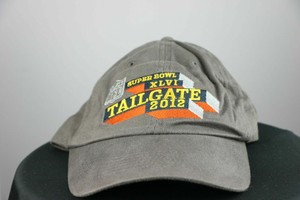 NFL-Super-Bowl-XLVI-Tailgate-2012-Gray-Adjustable-Strapback-Hat-Cap